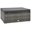 vidaXL Garden Sofa Grey PE rattan, powder-coated steel Large Modular