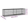 vidaXL Gabion Basket Silver Galvanized Iron 78.7 x 19.7 x 19.7 in