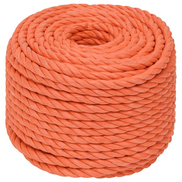 vidaXL Work Rope Orange 0.94 " 328.1 ' Polypropylene