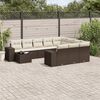 vidaXL Garden Sofa Set Brown