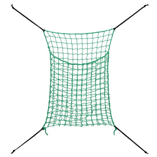 vidaXL Hay Net Set of 2 Green Polypropylene 78.7 x 47.2 in Collapsible