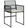 vidaXL Garden Dining Set Black, Cream White Poly Rattan, Steel, Glass