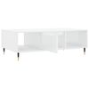 vidaXL Coffee Table High gloss white Engineered wood, iron Medium