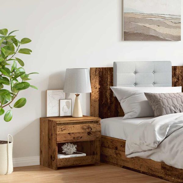 vidaXL Bedside Cabinet Old wood Engineered wood Medium Bedside Cabinet