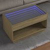 vidaXL Coffee Table Sonoma oak Engineered wood, glass Coffee Table