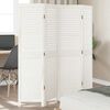 vidaXL Room Divider 4 Panels White Solid Wood Paulownia