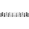 vidaXL Dog Kennel Black Powder-coated steel 283.3 sq ft Dog Kennel