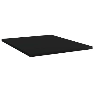 vidaXL Bookshelf Boards 8 pcs Black 15.7"x19.7"x0.6" Engineered Wood