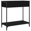 vidaXL Console Table Black Engineered wood, metal 29.5 x 13.6 x 29.5 in