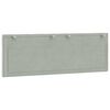 vidaXL Headboard Cushion Light Grey Velvet (100% polyester) 55.1 in wide