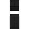 vidaXL Kitchen Cabinet Black Engineered Wood Tall Kitchen Cabinet