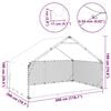 vidaXL Outdoor Dog Kennel Silver High zinc galvanized steel