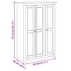 vidaXL Wardrobe Gray Solid Pine Wood Large Wardrobe Rectangular