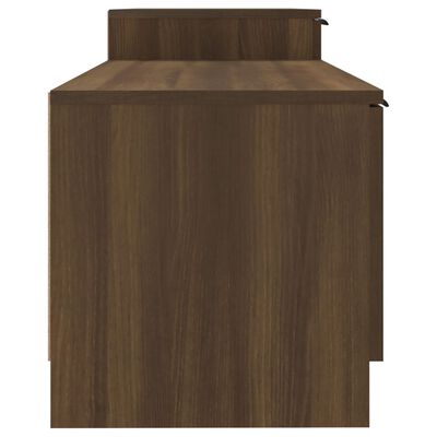 vidaXL TV Cabinet Brown Oak 62.4"x14.2"x17.7" Engineered Wood
