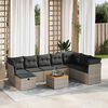 vidaXL Garden Sofa Set Grey PE Rattan Large Modular Garden Sofa Set