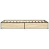 vidaXL Bed Frame Sonoma Oak Engineered Wood, Metal, Plywood Small Single