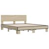 vidaXL Bed Frame Sonoma oak Engineered wood King Durable Bed Frame