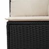 vidaXL Garden Sofa Black PE rattan Small UV-resistant materials