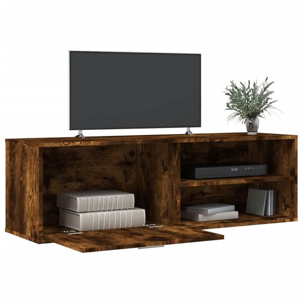vidaXL TV Cabinet Smoked Oak Engineered Wood Medium TV Cabinet