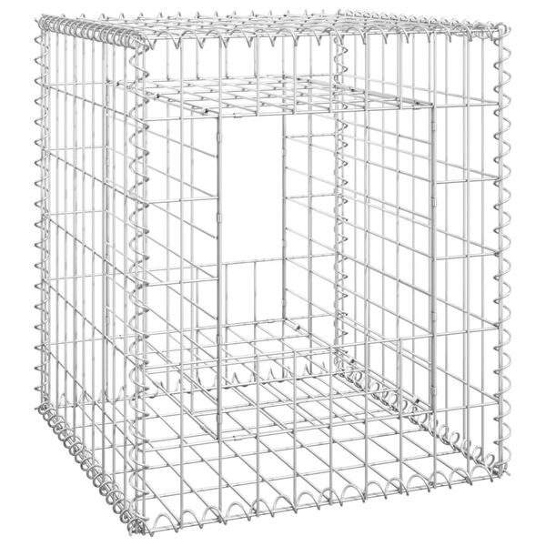 vidaXL Gabion Basket Post 19.7"x19.7"x23.6" Iron