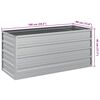 vidaXL Garden Raised Bed Silver Galvanized Steel 39.4 x 15.7 x 17.7 in