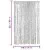 vidaXL Fly Curtain Grey 46.5x86.6" Chenille