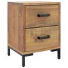 vidaXL Bedside Cabinet Set of 2 Brown
