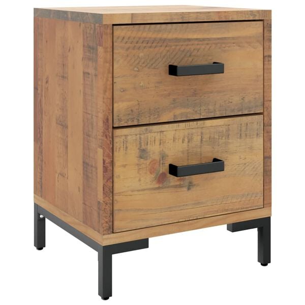 vidaXL Bedside Cabinet Set of 2 Brown