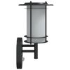 vidaXL Outdoor Wall Light Black Stainless steel, Polycarbonate Medium
