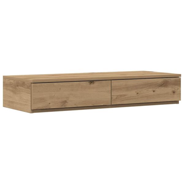 vidaXL Bed Drawers Artisan Oak 39.37 x 14.37 x 6.50 in Engineered Wood