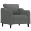 vidaXL Sofa Set Dark grey Fabric (100% polyester), metal, textilene, plywood