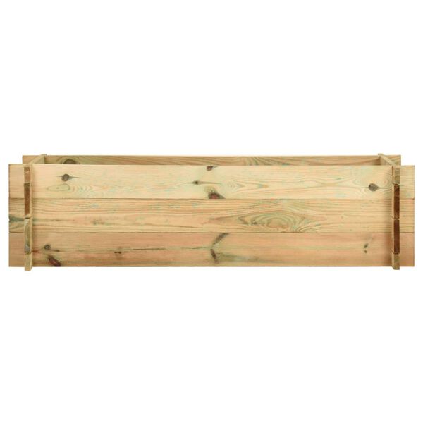 vidaXL Planter Treated Pinewood Large Durable Rectangular Rustic
