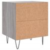vidaXL Bedside Cabinet Set of 2 Gray sonoma Engineered wood, iron