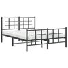 vidaXL Bed Frame Black Steel 53.1 x 74.8 in Double Metal Bed Frame
