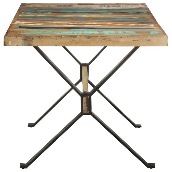 vidaXL Dining Table Multicolor Solid reclaimed wood Medium Durable