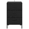 vidaXL Bedside Cabinet with Drawer Black Oak 15.75 x 15.75 x 25.98 in
