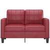 vidaXL 2-seater Sofa Wine Red Faux Leather, Metal, Foam Medium Durable