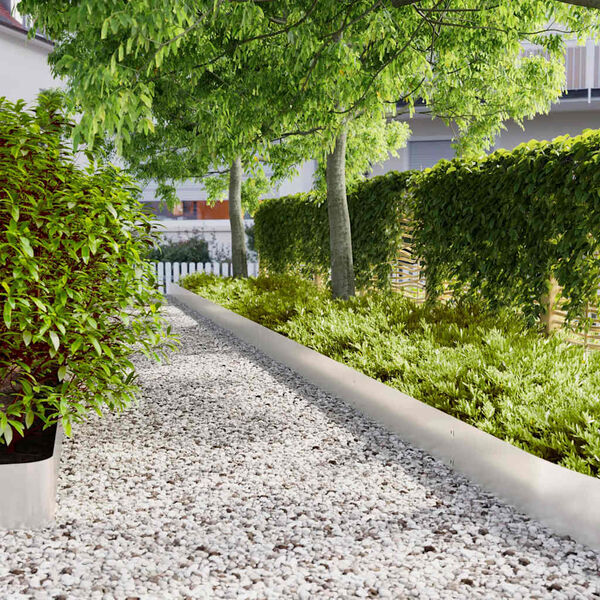 vidaXL Lawn Edgings 30 pcs 7.9x40.6" Stainless Steel