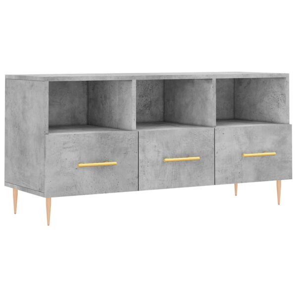 vidaXL TV Cabinet Concrete Grey Engineered Wood Medium TV Cabinet