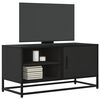 vidaXL TV Cabinet Black Engineered wood Medium TV Cabinet Rectangular