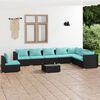 vidaXL Garden Lounge Set Black