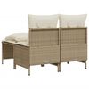 vidaXL Garden Sofa Set Beige PE rattan, powder-coated steel Medium