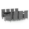 vidaXL Outdoor Dining Set Grey