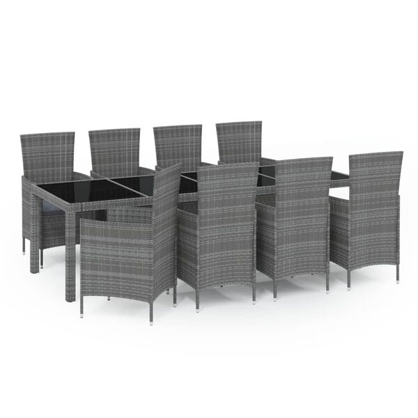 vidaXL Outdoor Dining Set Grey