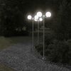 vidaXL Outdoor Floor Lamp Silver Stainless Steel, PMMA Extra Tall