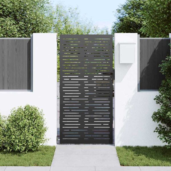 vidaXL Garden Gate 33.5x68.9" Corten Steel Square Design