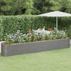 vidaXL Garden Raised Bed Grey Powder-coated steel Large Built to Last