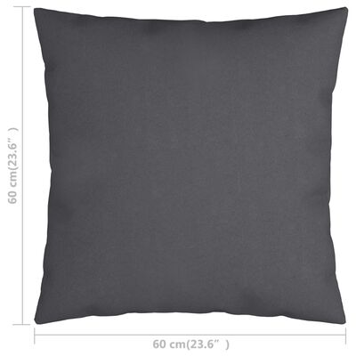 vidaXL Throw Pillows 4 pcs Anthracite 23.6"x23.6" Fabric