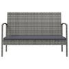 vidaXL 8 Piece Patio Lounge Set with Cushions Poly Rattan Gray