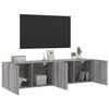 vidaXL TV Cabinet Set of 2 Gray Sonoma Engineered wood Medium